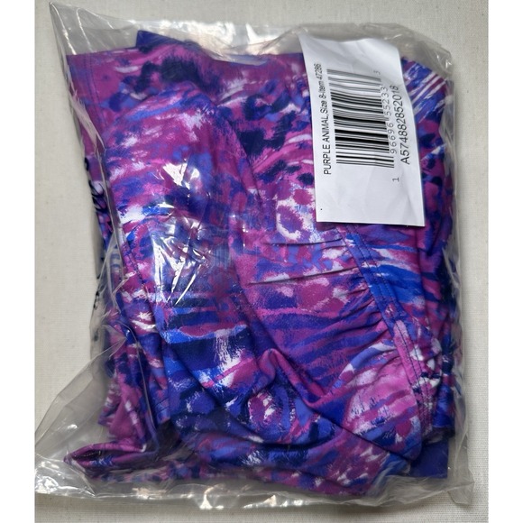 Kim Gravel x Swimsuits For All Scoop Neck Tankini Set w/Bike Short Sz 8 Purple - Picture 4 of 6